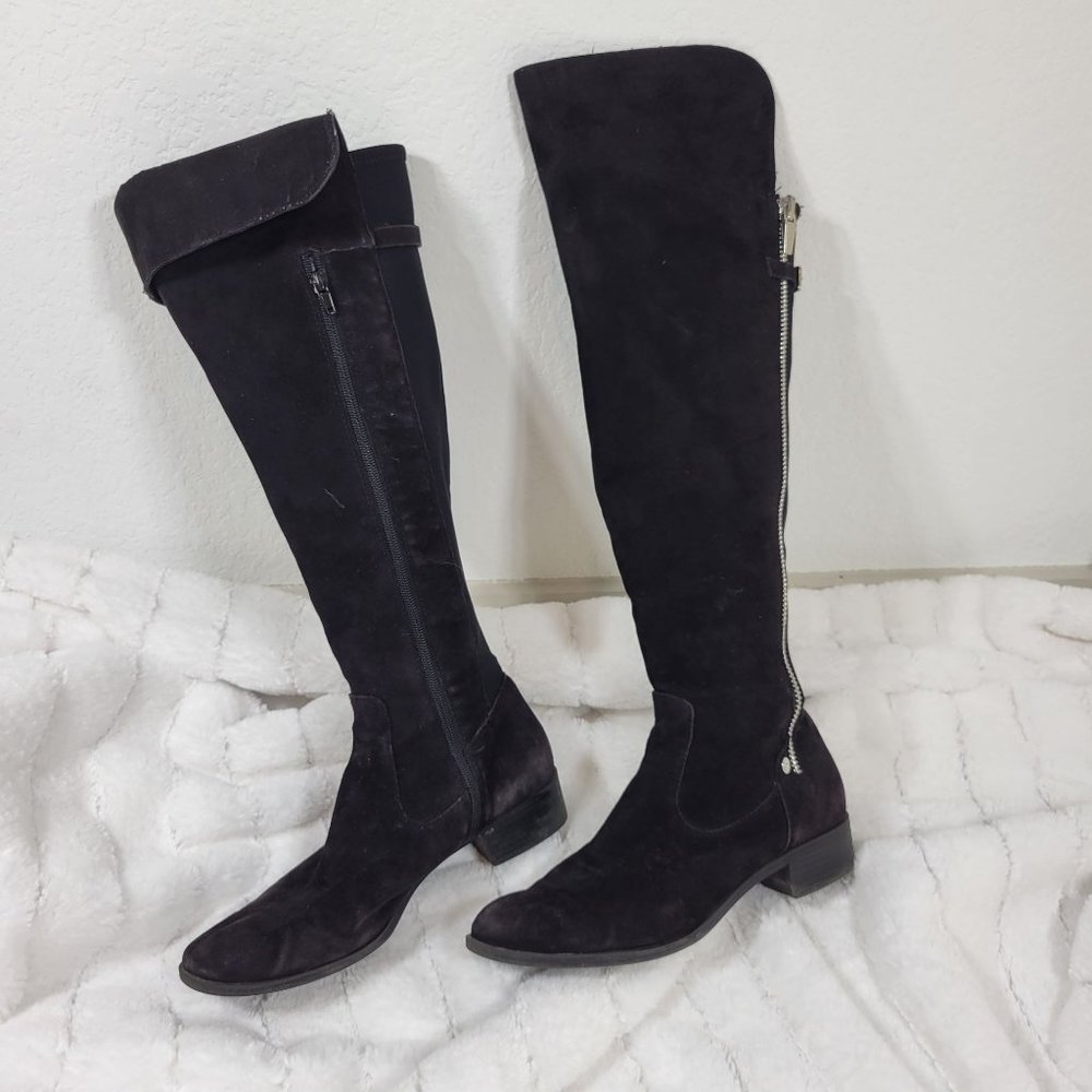 Calvin Klein Women 9 Gladys Foldover Riding boots